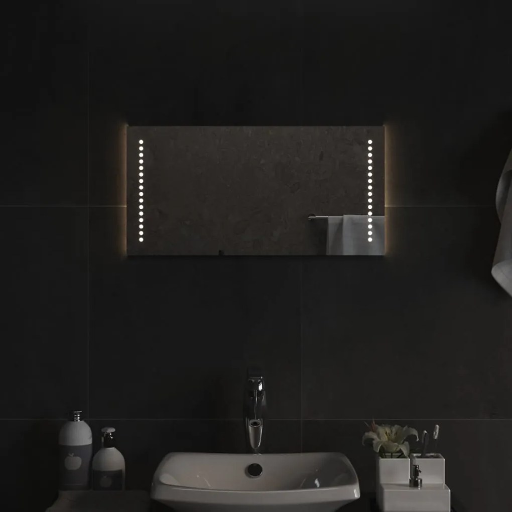 vidaXL Espelho de casa de banho com luzes LED 30x60 cm