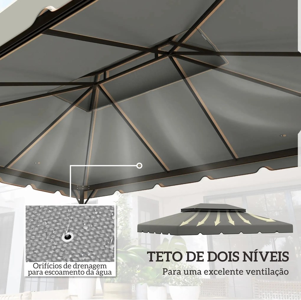 Toldo de Substituição Cascais – 400x300 cm – Duplo Teto e Drenagem