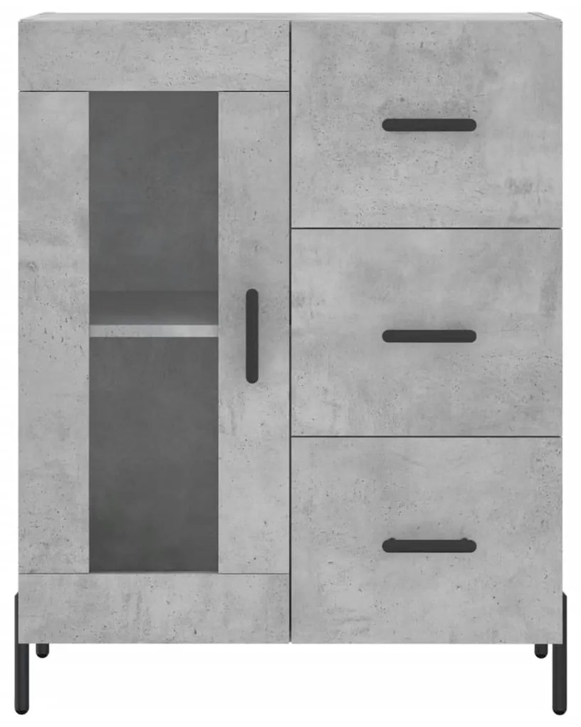 Armário alto 69,5x34x180 cm derivados de madeira cinza cimento