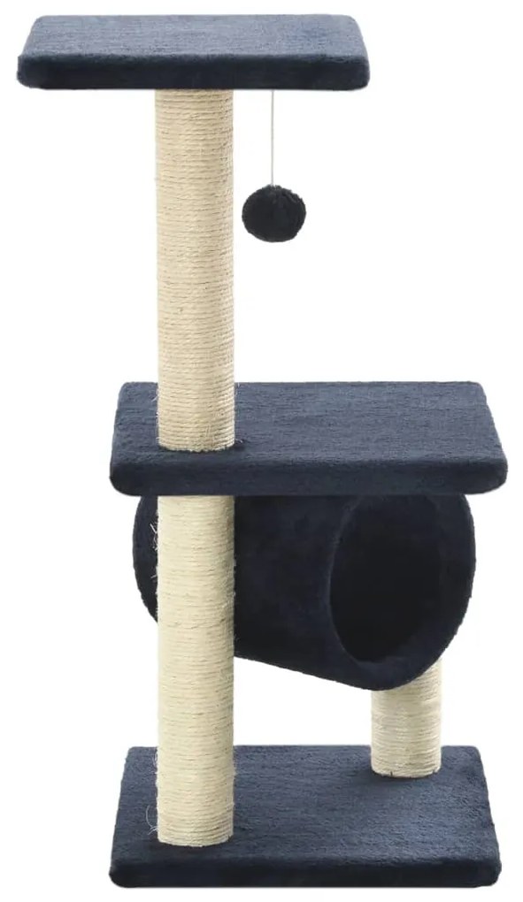 Árvore p/ gatos c/ postes arranhadores sisal 65 cm azul escuro