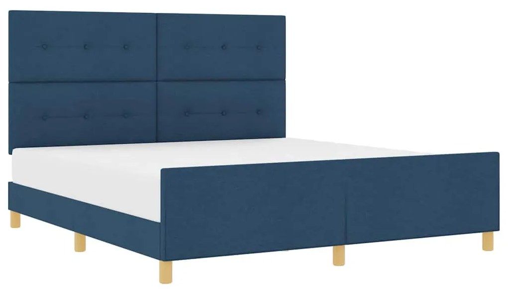 Cama vidaXL Azul 180x200 cm Tecido