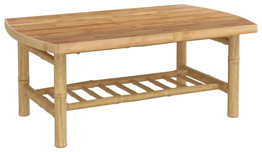 5 pcs conjunto lounge de jardim bambu c/ almofadões branco nata