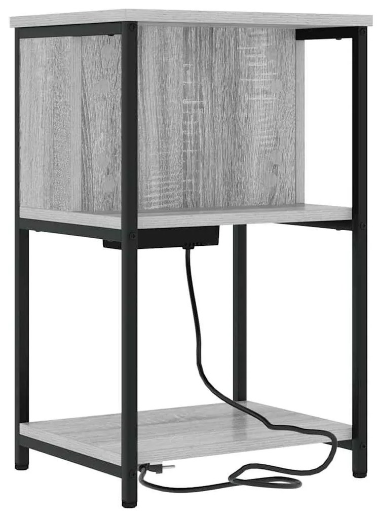Armário de Cabeceira 2 pcs Sonoma cinzento 38 x 31 x 61 cm