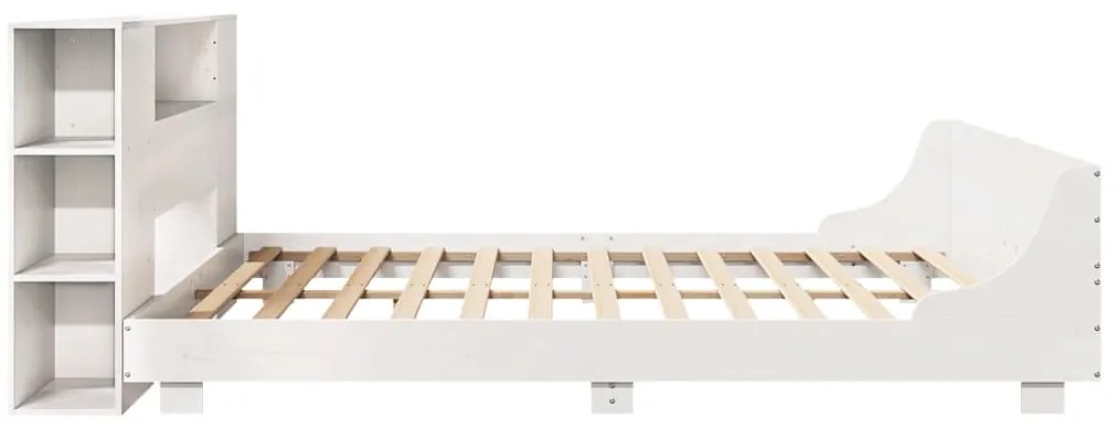 Cama sem colchão 180x200 cm madeira de pinho maciça branco