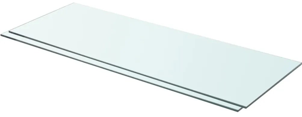 Prateleiras 2 pcs 80x30 cm vidro transparente
