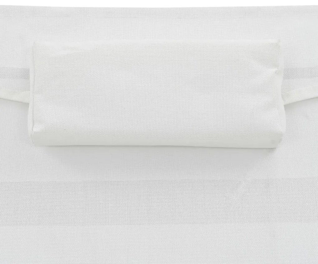 Espreguiçadeiras com mesa 2 pcs vime PE e textilene preto