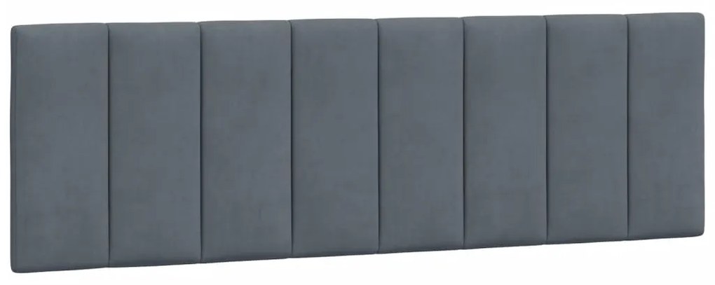 Estrutura de cama sem colchão 160x200 cm veludo cinzento-escuro