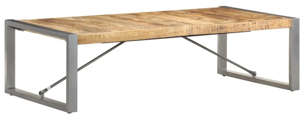 Mesa de centro 140x70x40 cm madeira de mangueira áspera