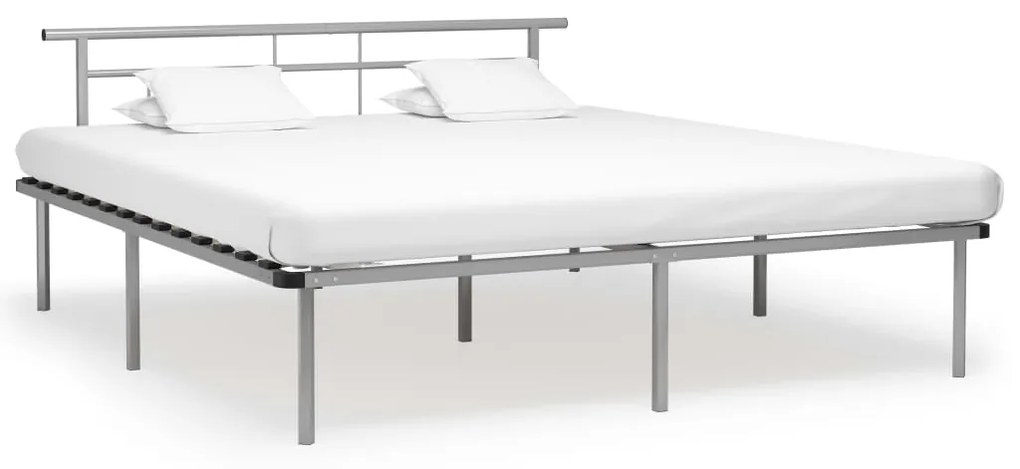 324837 vidaXL Estrutura de cama metal 180x200 cm cinzento