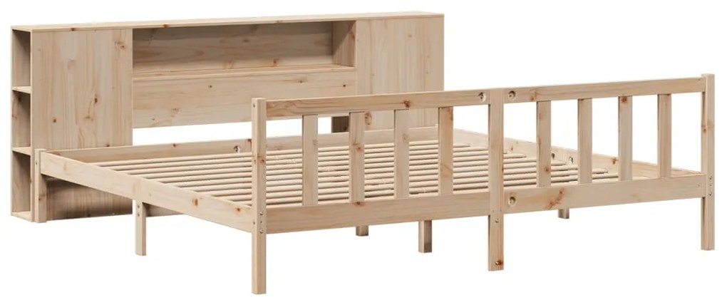 Cama com estante sem colchão 180x200 cm pinho maciço