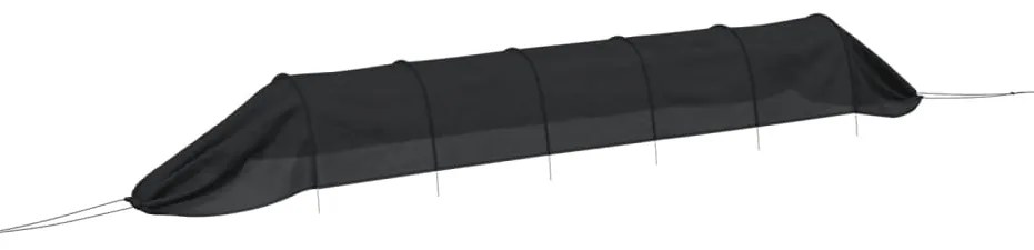 Túnel de rede 300x50x48,5 cm aço e polietileno preto