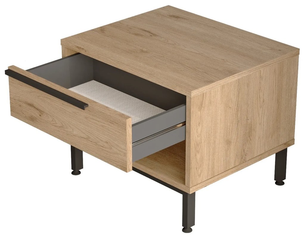 Mesa de Cabeceira ON14 – Nogueira – 53,6x42,4x44,5 cm