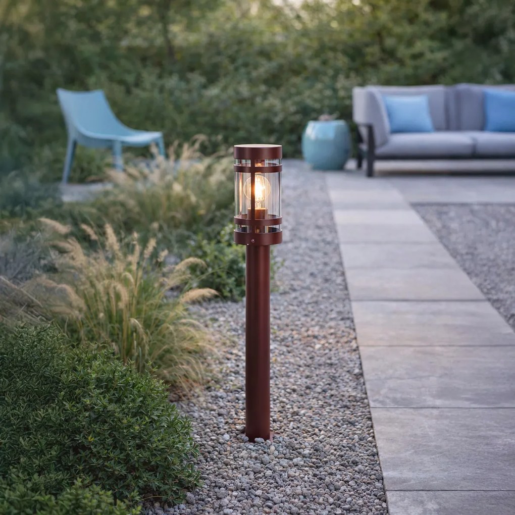 Candeeiro de Exterior Moderno Vermelho Escuro 80cm IP44 - Gleam