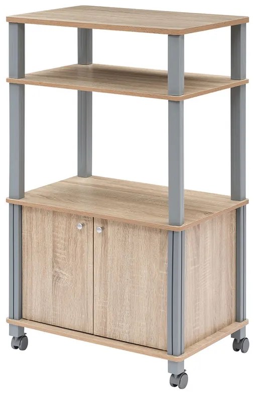 Mesa de entrada moderna com gaveta de armazenamento para escritório - marrom