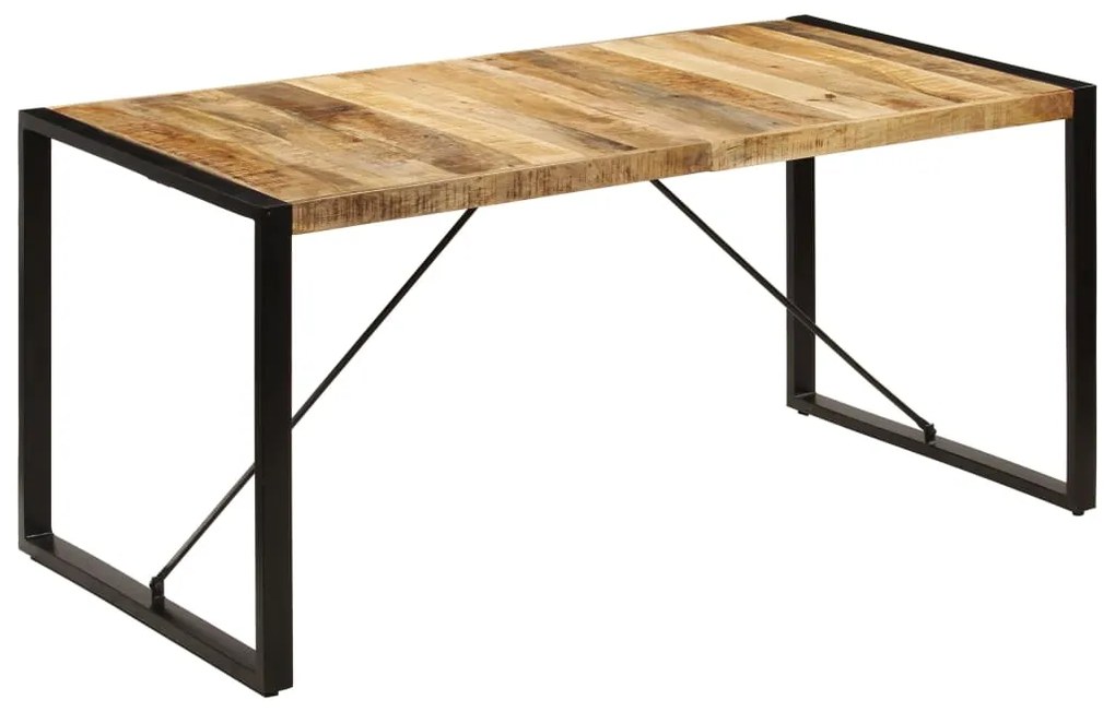 Mesa de jantar 160x80x75 cm madeira de mangueira maciça