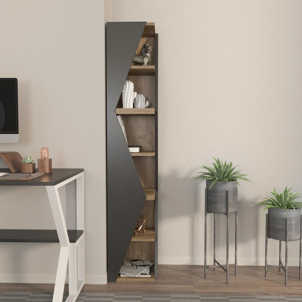Estante Arrow – Preto Nogueira – 31,8x165x31,8 cm