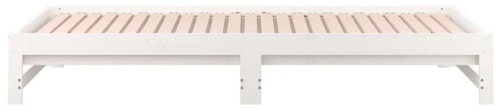 Sofá-cama de puxar 2x(90x200) cm pinho maciço branco