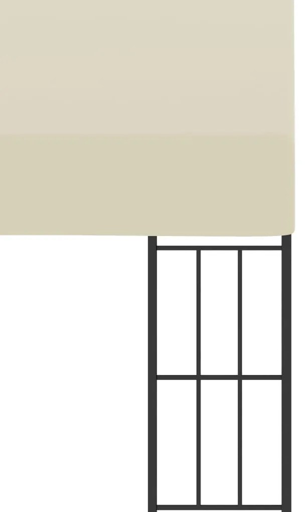 Gazebo de montagem na parede 3x6 m tecido creme
