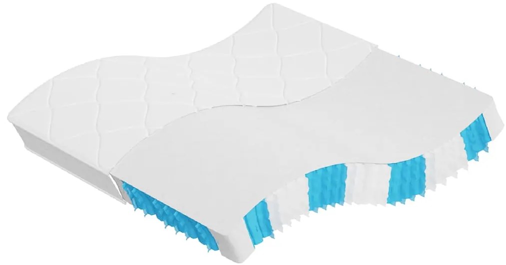 vidaXL Colchão de molas ensacadas firmeza média 200x200 cm