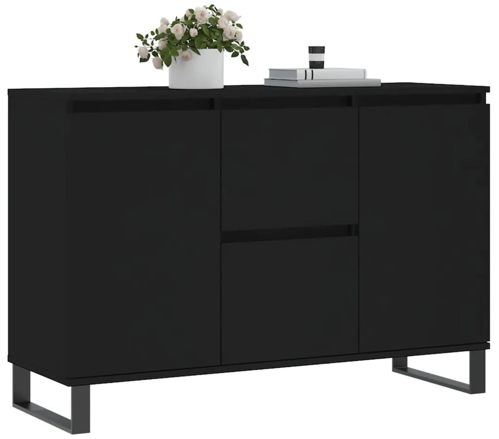 Aparador 104x35x70 cm derivados de madeira preto