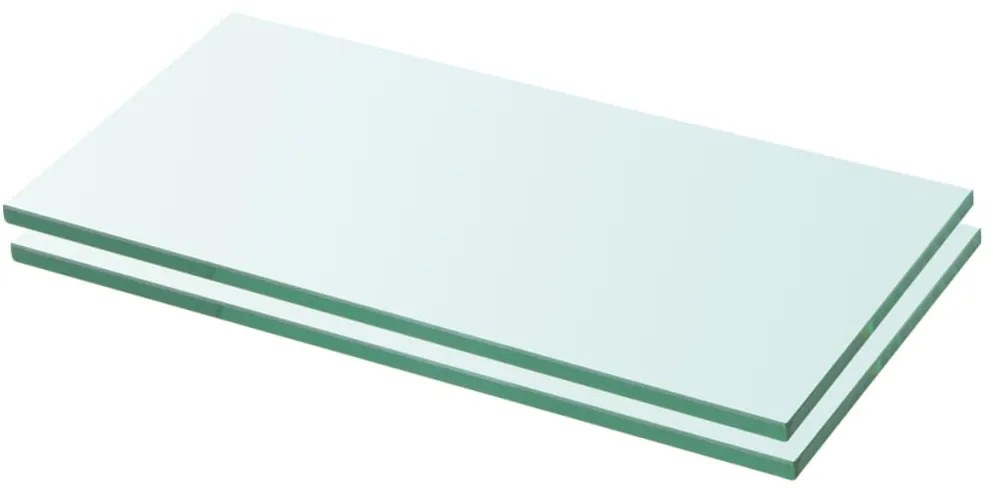 Prateleiras 2 pcs 20x30 cm vidro transparente