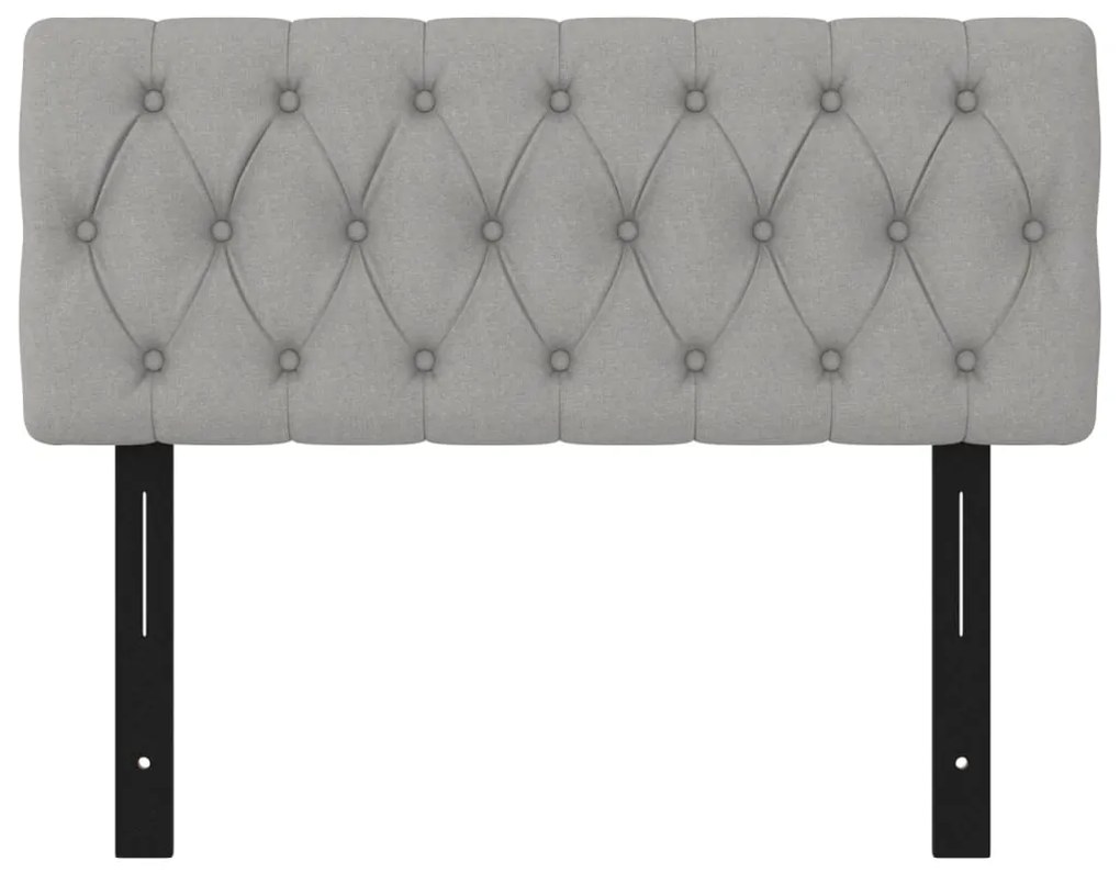 Cabeceira Cinza Claro 100x7x78/88 cm Tecido