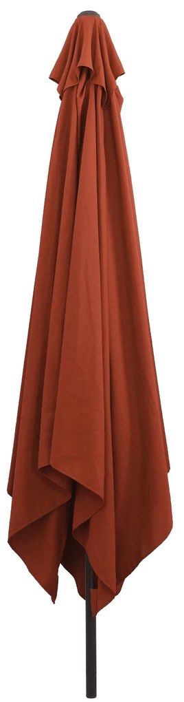 Guarda-sóis e Sombrinhas VidaXL Terracota Poliéster, Metal Grande