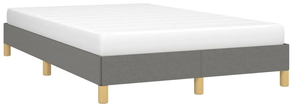 Estrutura de cama sem colchão 120x200 cm tecido cinzento-escuro
