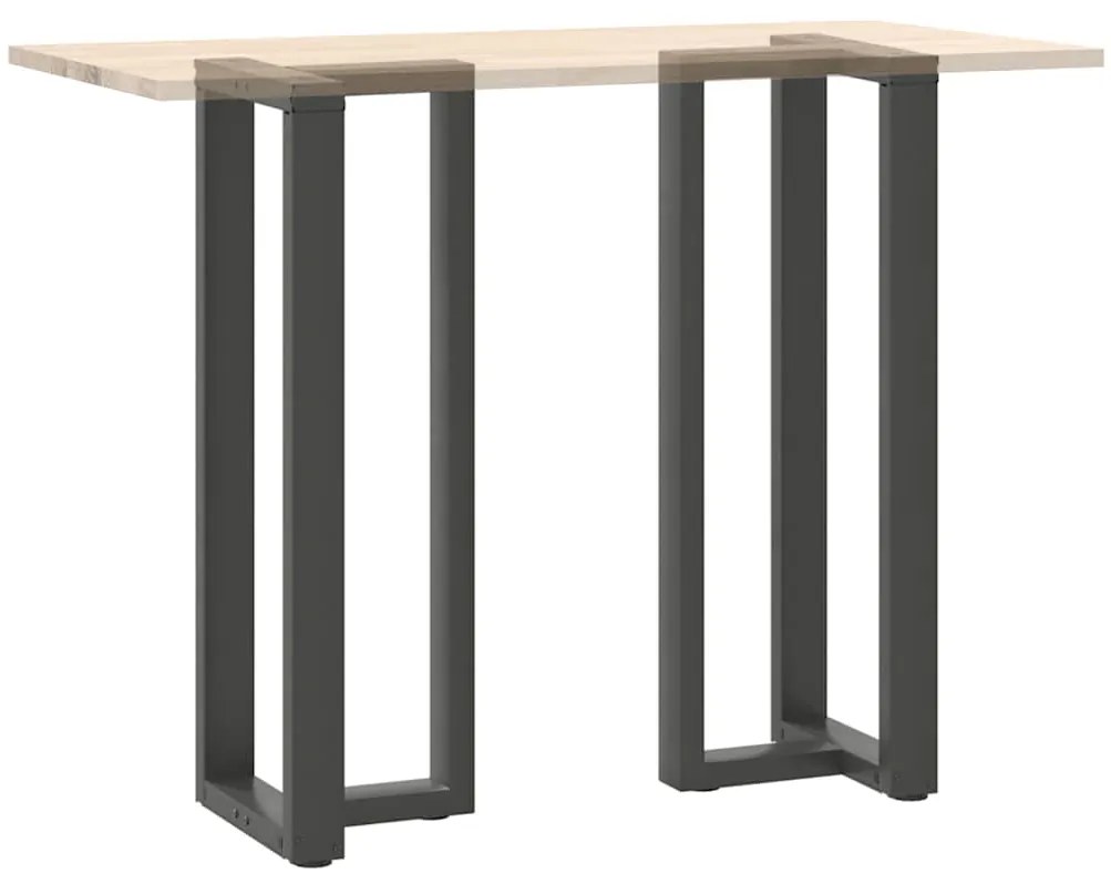 Pés para mesa de bar em forma de T, 2 peças, antracite, 50x35x(110-111