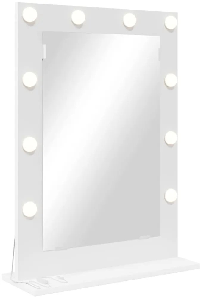 Espelho de vaidade com luzes de LED Branco 70x50x18 cm