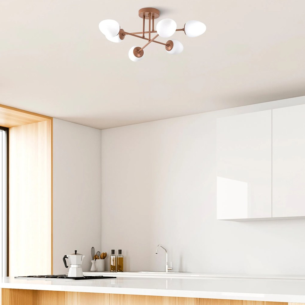 Candeeiro Chandelier Camflo – Cobre – 81 x 81 cm