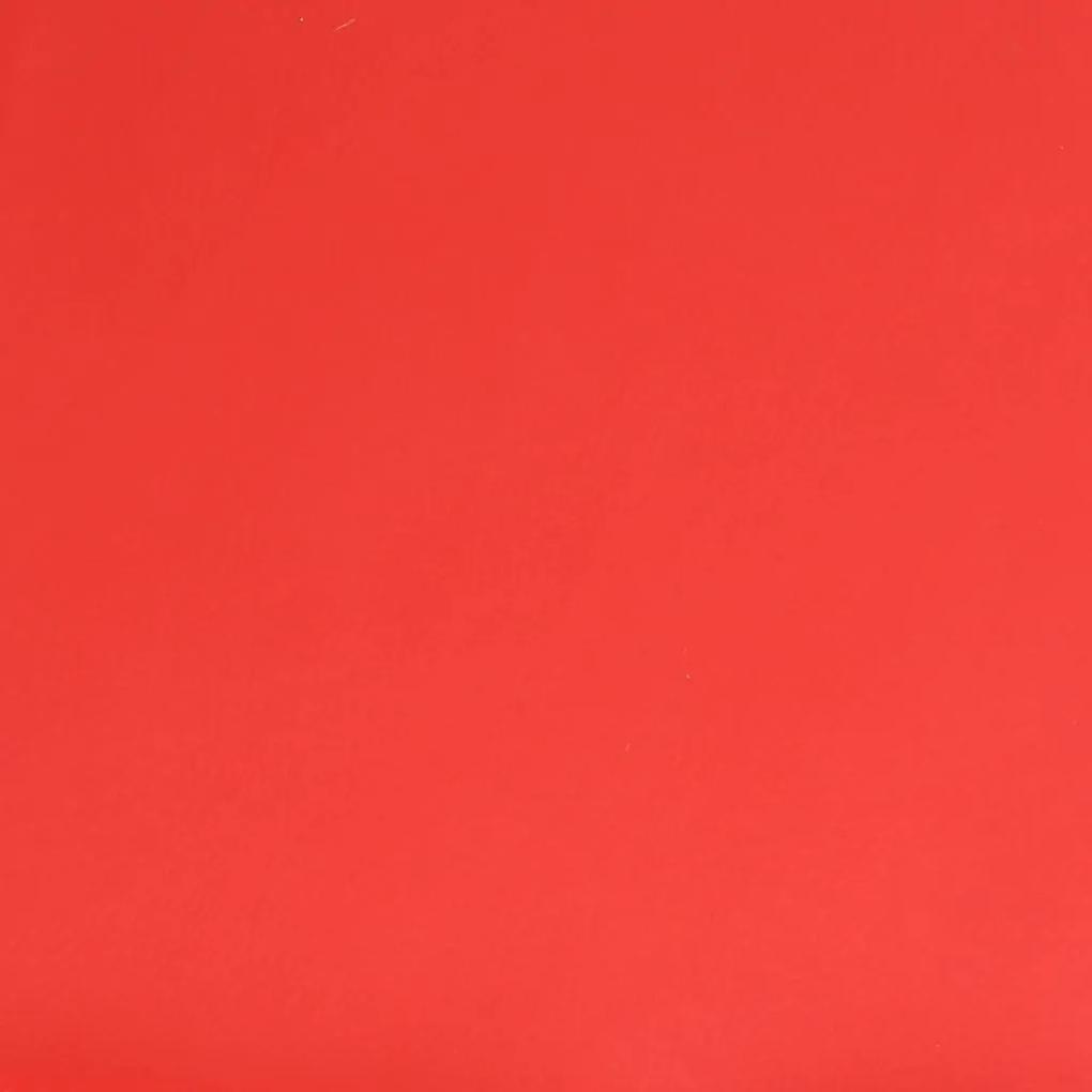 Apoio de pés 60x60x36 cm couro artificial vermelho