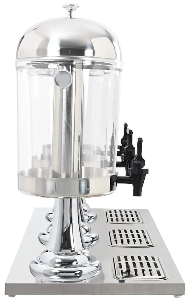 Dispensador triplo de sumo aço inoxidável 3 x 8 L