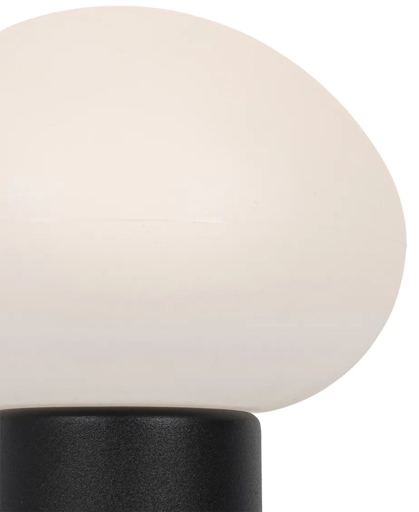 Candeeiro de Mesa Preto com LED Recarregável Dimerizável em 3 Níveis - Louise Design