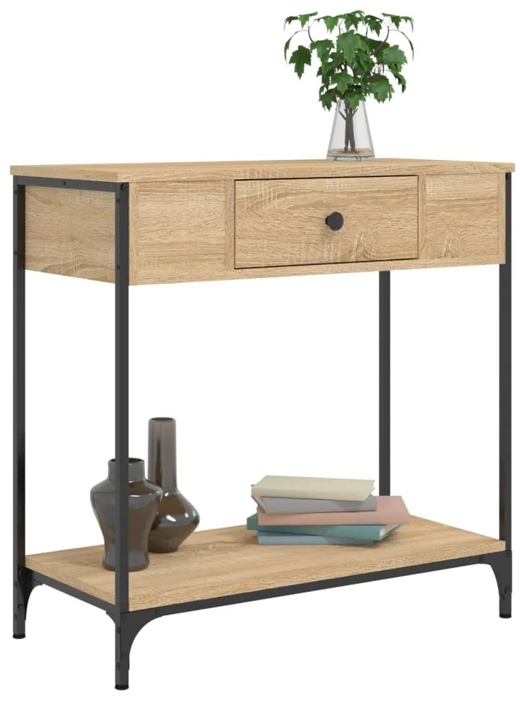 Mesa consola 75x34,5x75 cm derivados de madeira carvalho sonoma