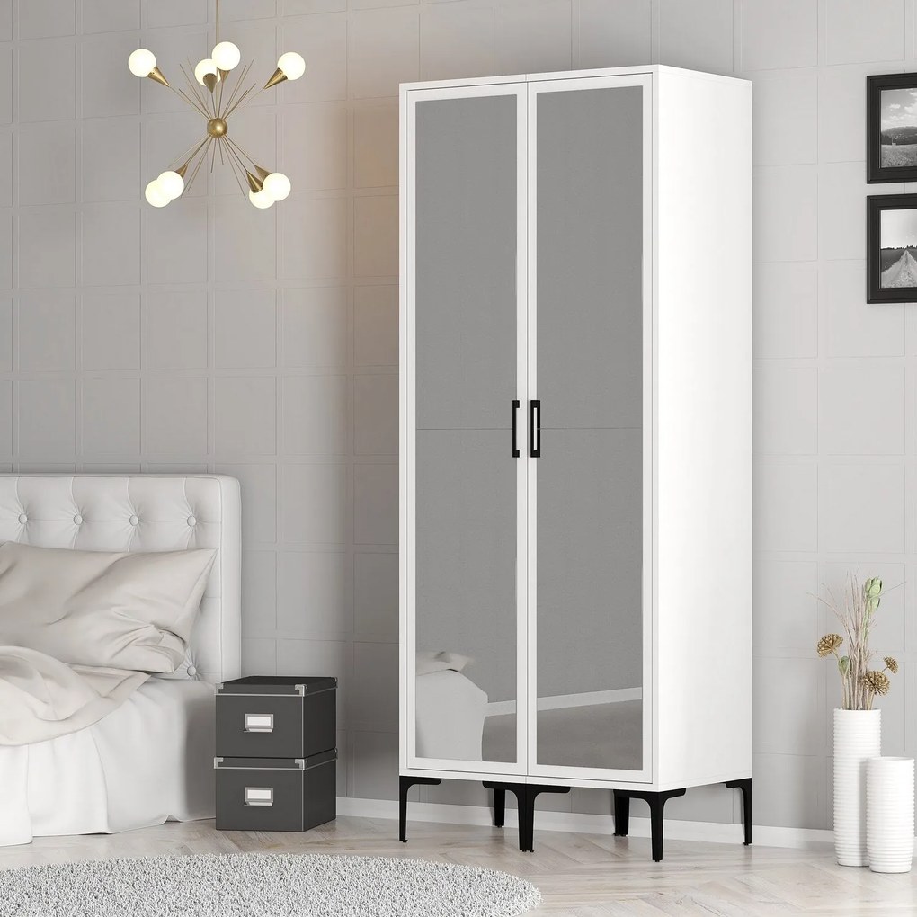 Guarda-roupa Kumsal RR – Branco – 80x47,5x201,4 cm