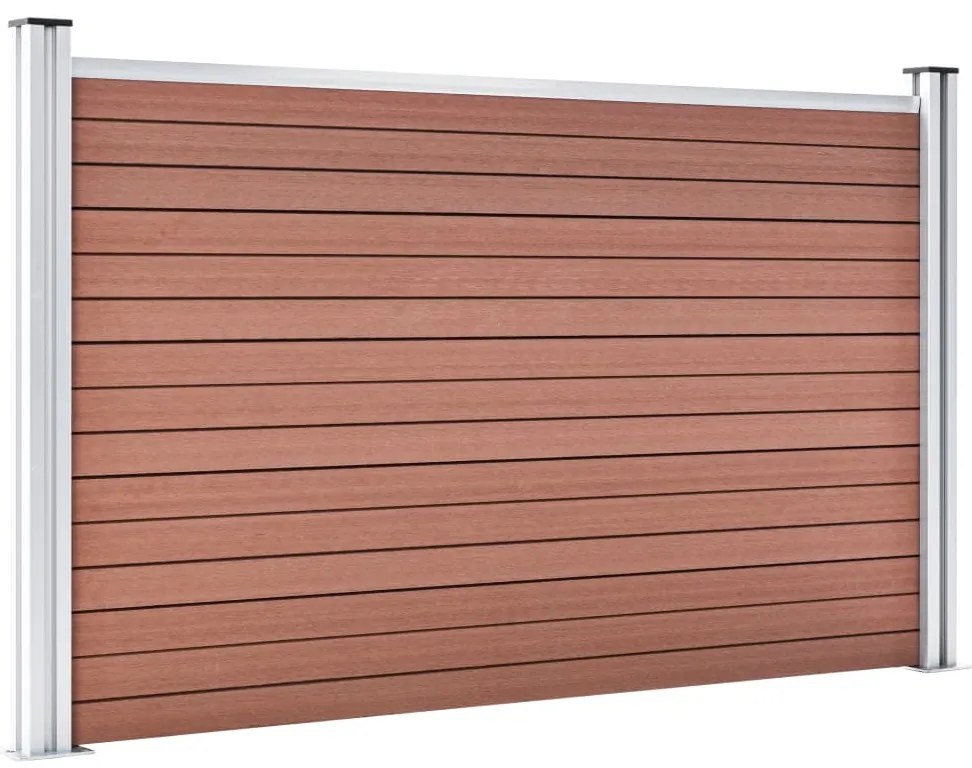 Painel de vedação para jardim 872x106 cm WPC castanho