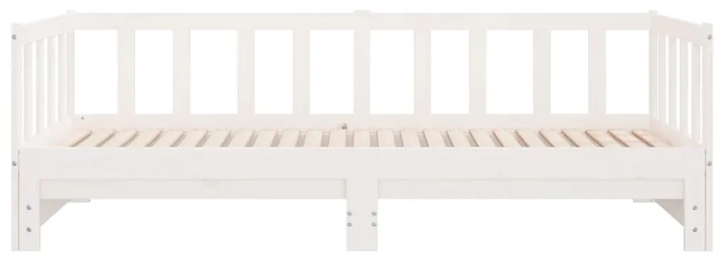 Sofá-cama de puxar 2x(90x200) cm pinho maciço branco