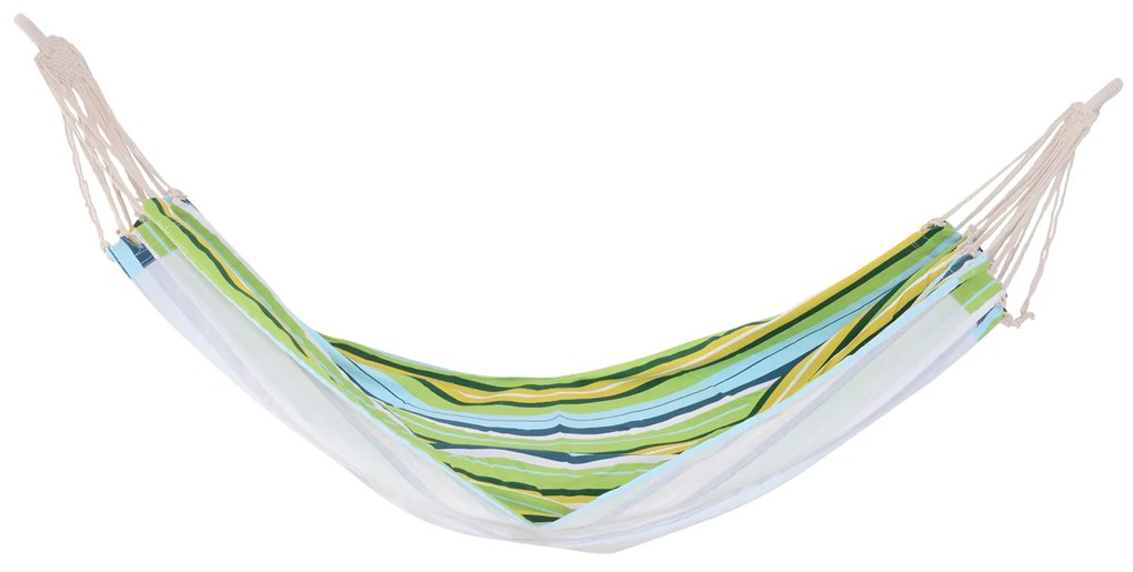 Rede para pendurar Multicolor Verde Algodão Poliéster 210x145cm
