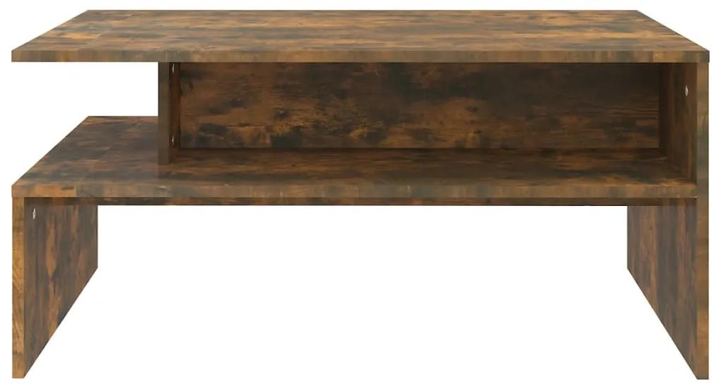 Mesa de centro 90x60x42,5 cm madeira processada carvalho fumado