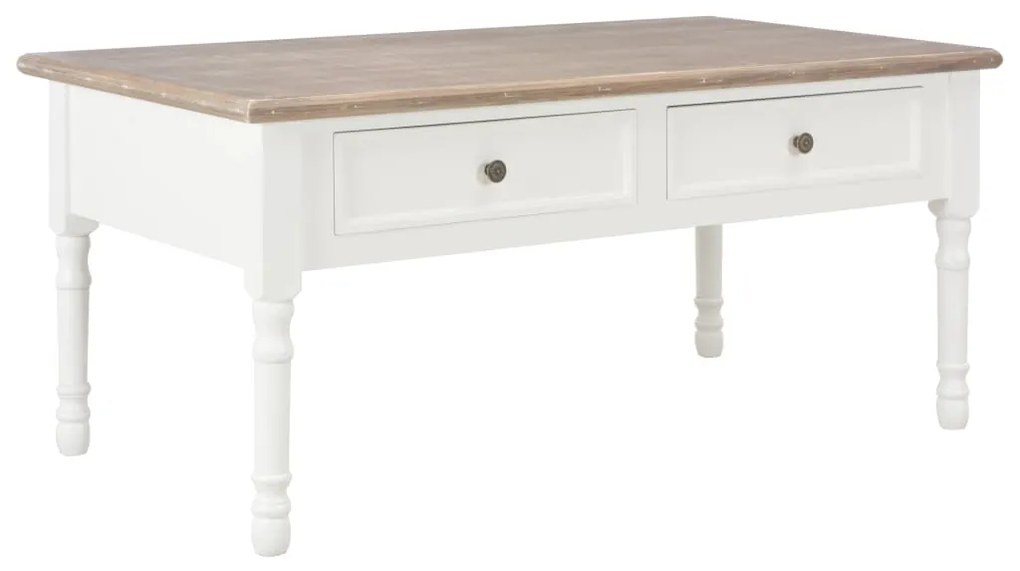 vidaXL Mesa de centro 100x55x45 cm madeira branco