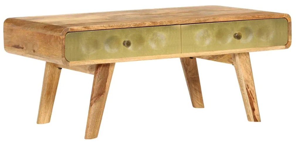 Mesa de centro madeira de mangueira maciça 90x50x40 cm