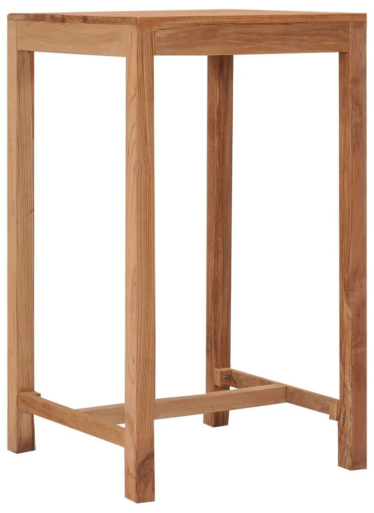 Mesa de bar para jardim 60x60x105 cm madeira de teca maciça