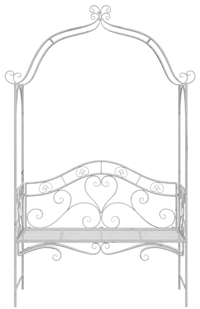 Banco Branco Metal 121 x 48 x 200 cm Inserções Decorativas