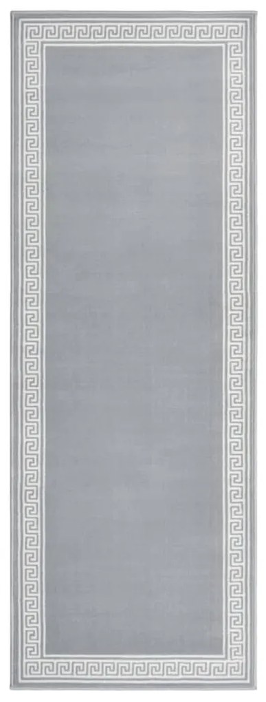 332010 vidaXL Passadeira 100x250 cm polipropileno cinzento com padrão
