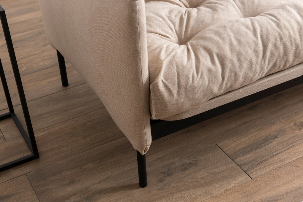 Sofá-Cama 3 Lugares Renge – Creme – 200x92x82 cm