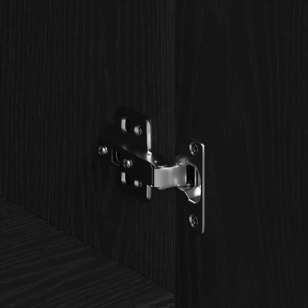 Highboard vidaXL em Carvalho Preto, 70x31x115 cm, Feito de Madeira Der