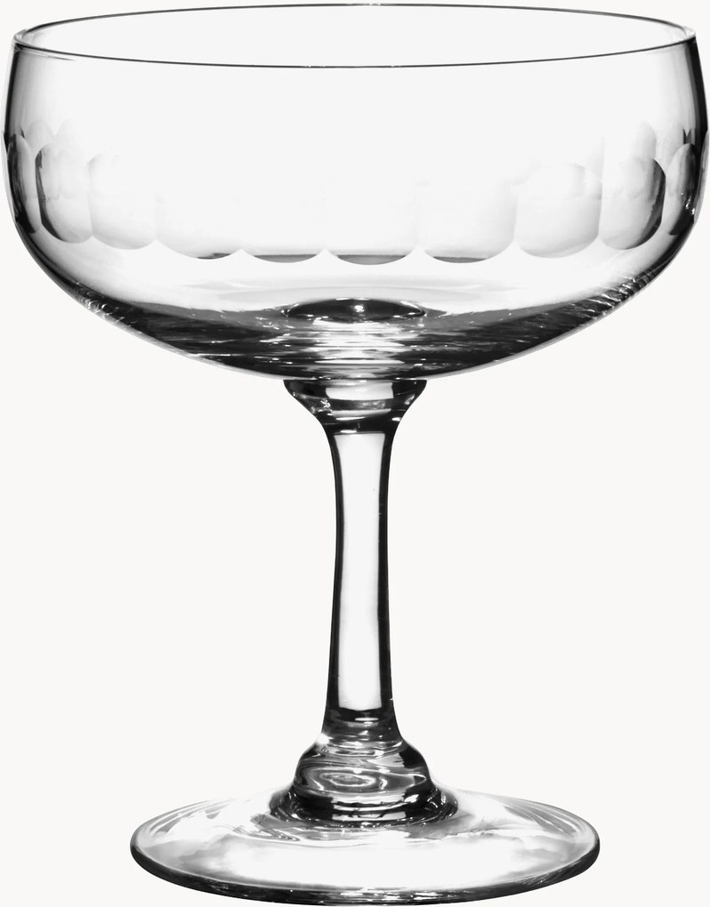 Copos de cocktail em cristal artesanal Lens, conjunto de 4