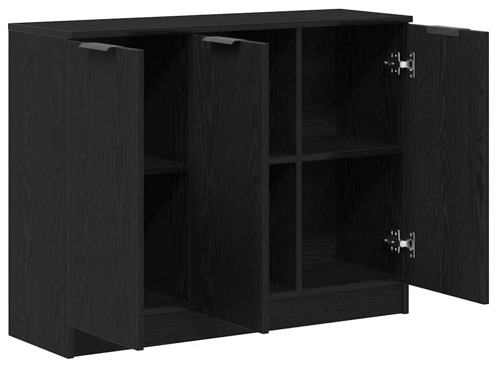 buffet vidaXL Preto Carvalho 90,5x30x70 cm Madeira Engenharia