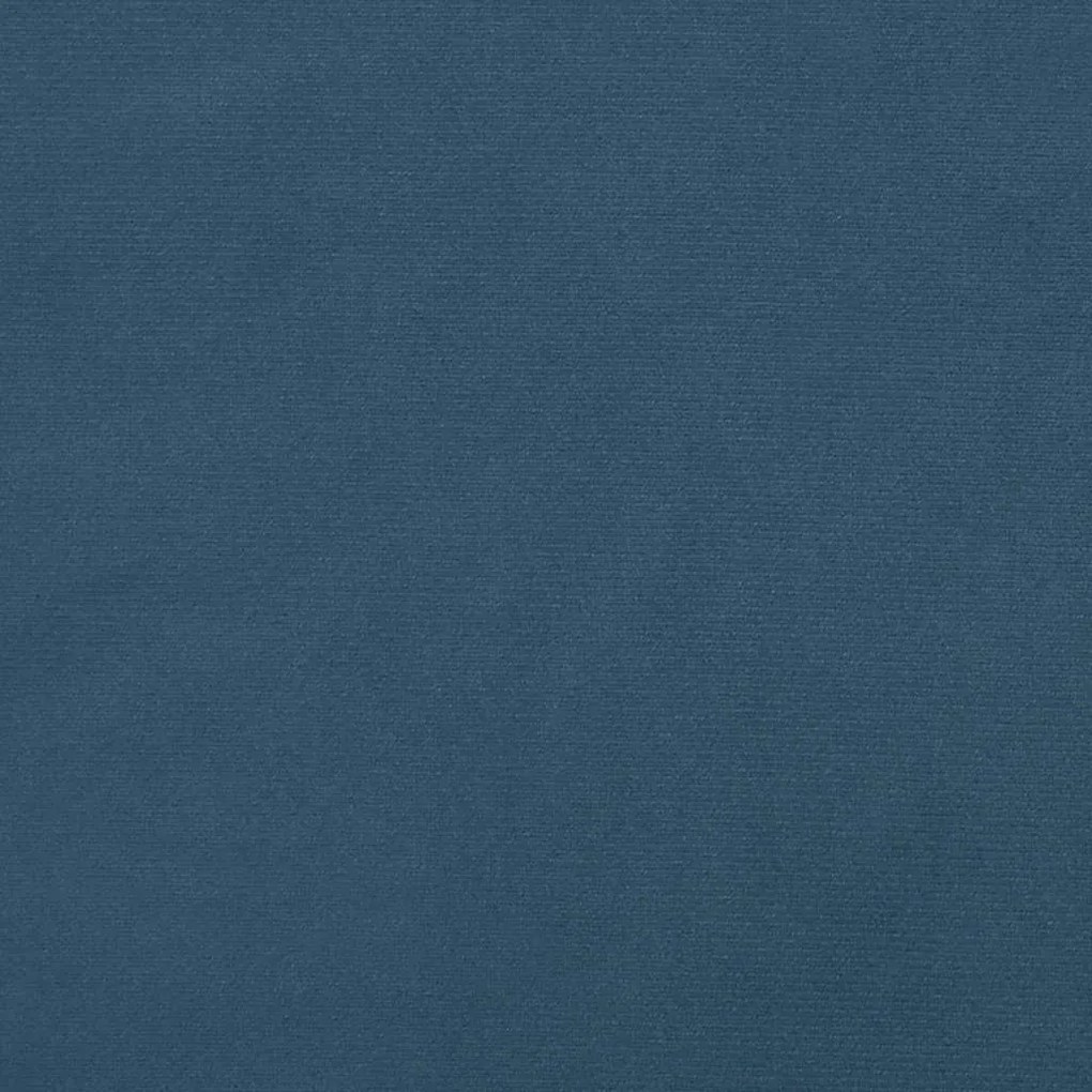 Cama box spring colchão LED 120x190cm couro artif. azul-escuro